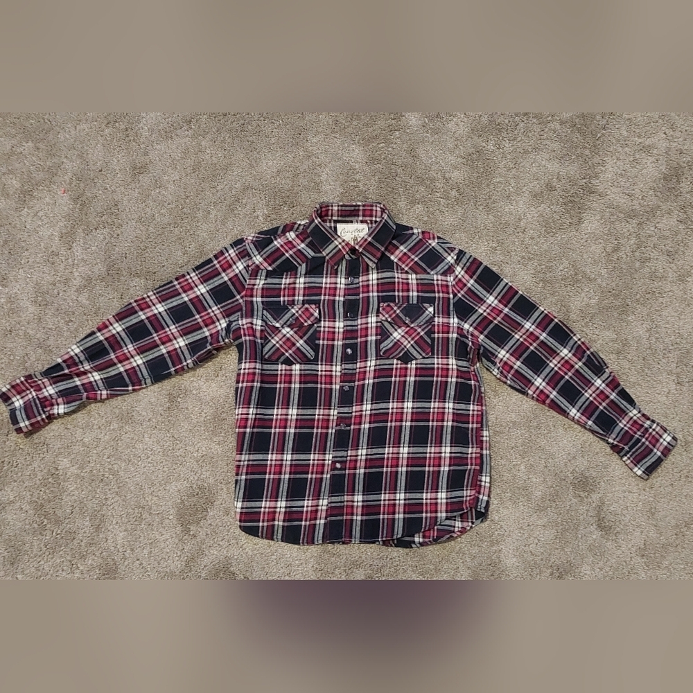 Classic Plaid Button Down Shirt - Blue and Red